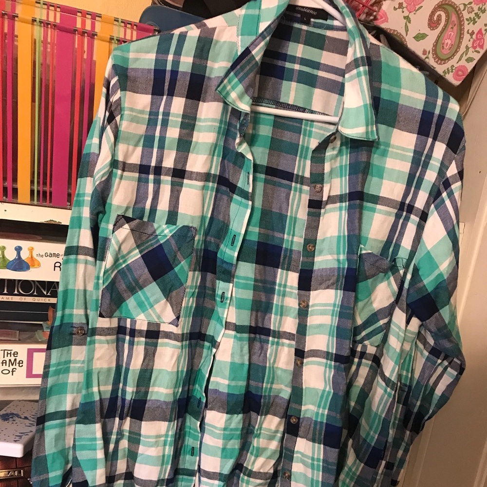 blue plaid flannel